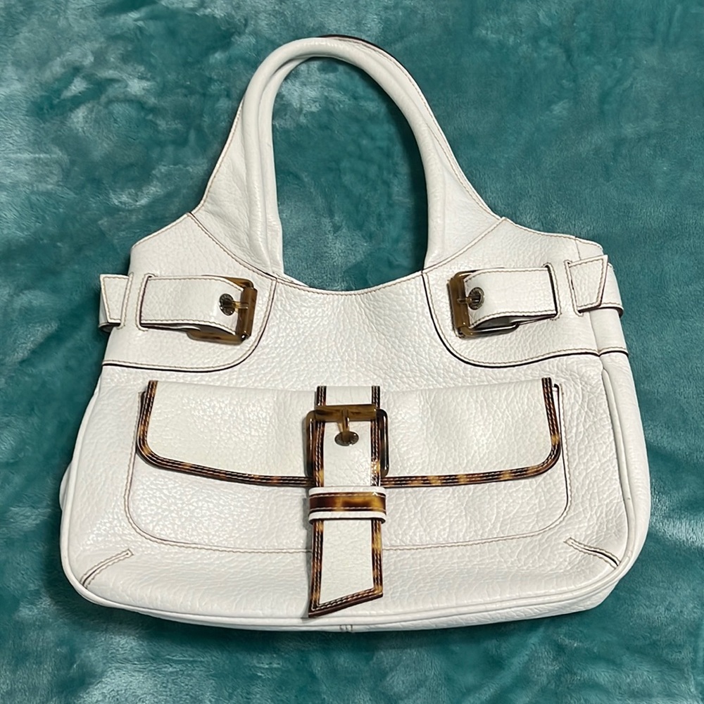 Dolce Gabbana white leather handbag
